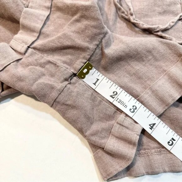 Universal Thread Linen Blend Shorts Taupe Drawstring Cuffed Hem, Size XXL - Picture 12 of 12